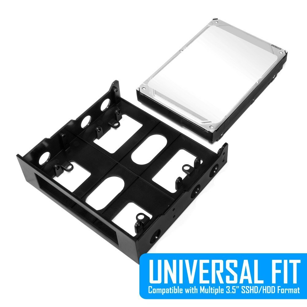 De plástico de 3,5 pulgadas disco duro de 5,25 pulgadas frente CD/DVD Bay disquete Kit de montaje de soporte con tornillos de montaje fácil instalación