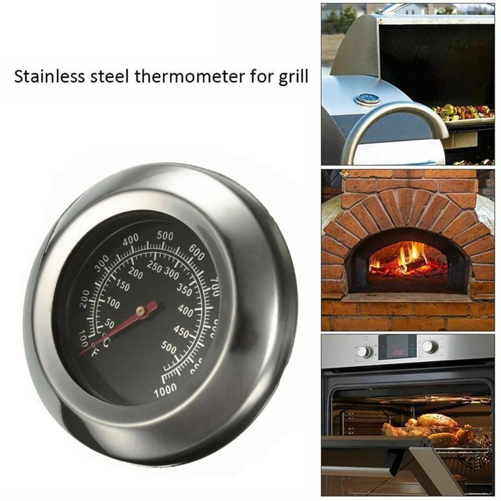 50 ~ 500 graders rustfrit stål grill bbq ryger grill termometer temperaturmåler ovn termometer husholdningsartikler