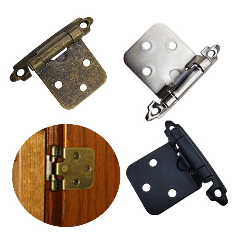 2PCS Steel American Self Closing Spring Cabinet Hinge Overlay Cabinet Door Hinges Flush Cabinet Hinges