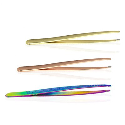 1 Pc Rvs Wenkbrauw Wimper Pincet Slant Tip Professionele Ontharing Eye Brow Verwijderen Clip Vrouw Facial Makeup Tools