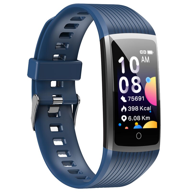 Super Smart Armband Uhr Männer Frauen Blut Druck Fitness Armband Schrittzähler Herz Rate Monitor Wasserdichte Smart Armband: R12 Blue