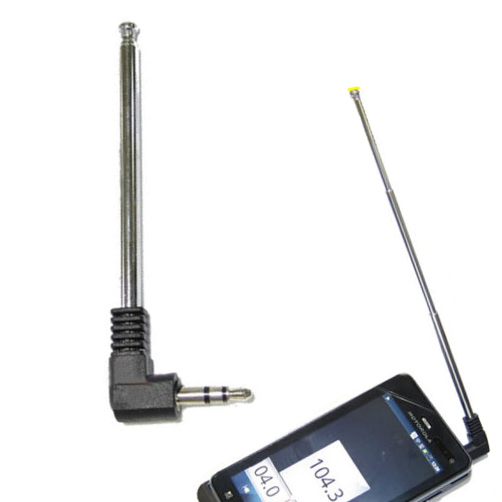 Radio FM sans fil, 3.5mm, connexion au Signal externe noir, accessoires télescopiques d&#39;extérieur, antenne de téléphone