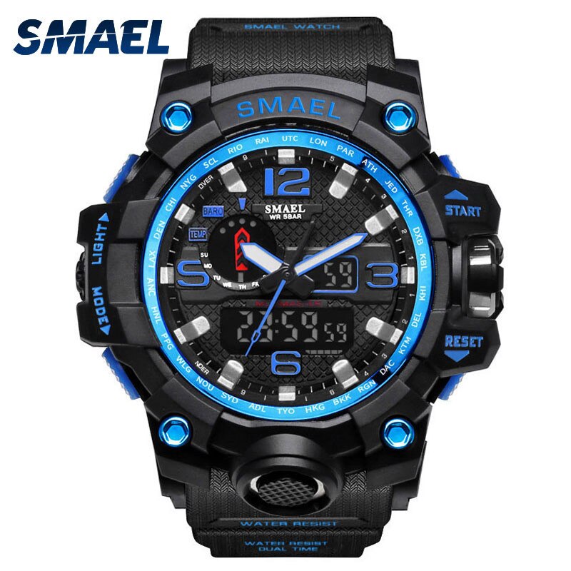 SMAEL watches men Sport Watch Dual Display Analog – Vicedeal