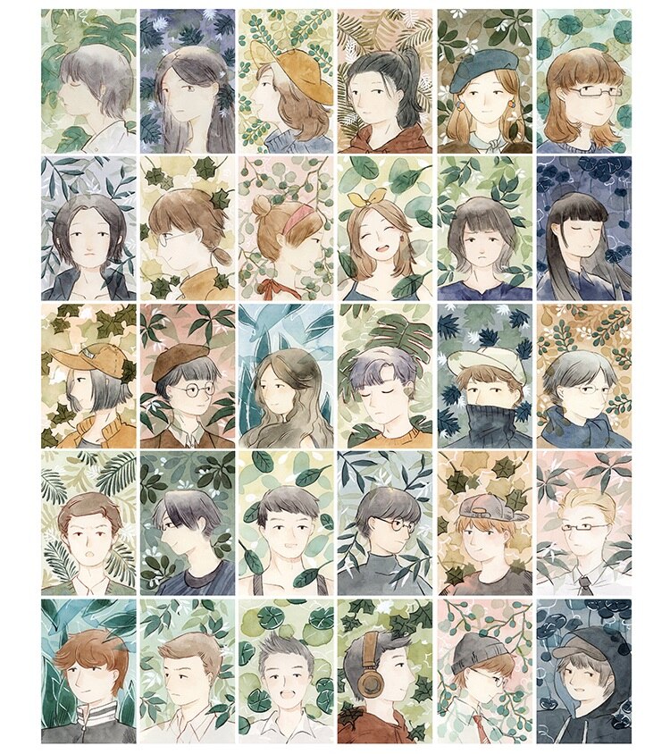 30 Sheets/Set Look For Yourself Boys and Girls Postcard Greeting Card Birthday Card Message Card