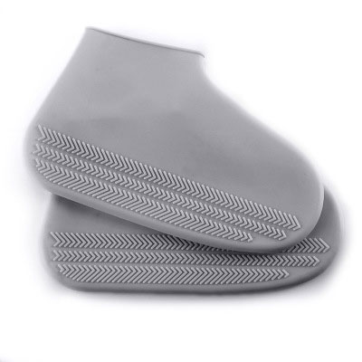 Cubiertas de silicona para zapatos, cubiertas reutilizables impermeables para zapatos, para exteriores, para lluvia, botas impermeables: Gray M