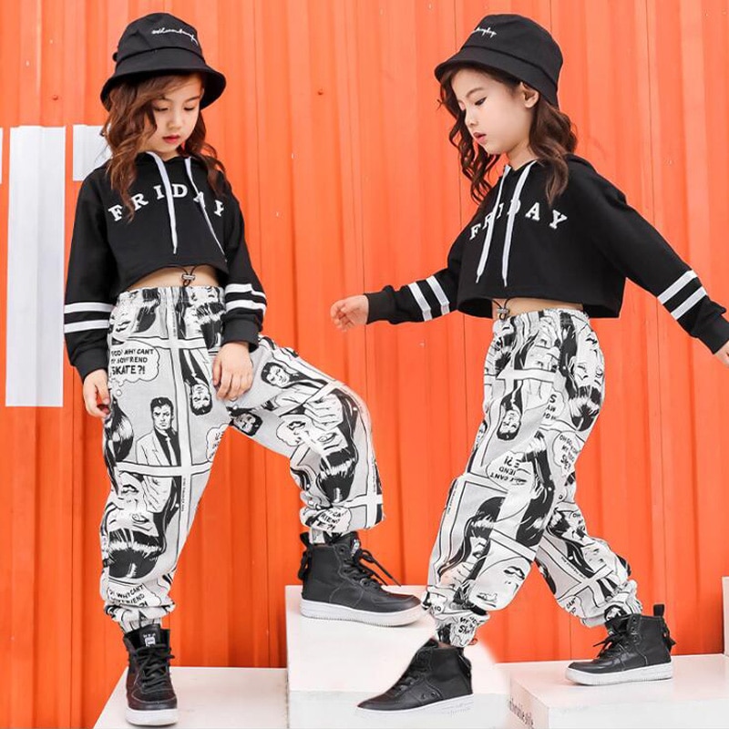Piger jazz moderne dans kostumer tøj jakkesæt børn børn & #39 ;s hip hop dans tøj tøj scene wear performance tøj dragt
