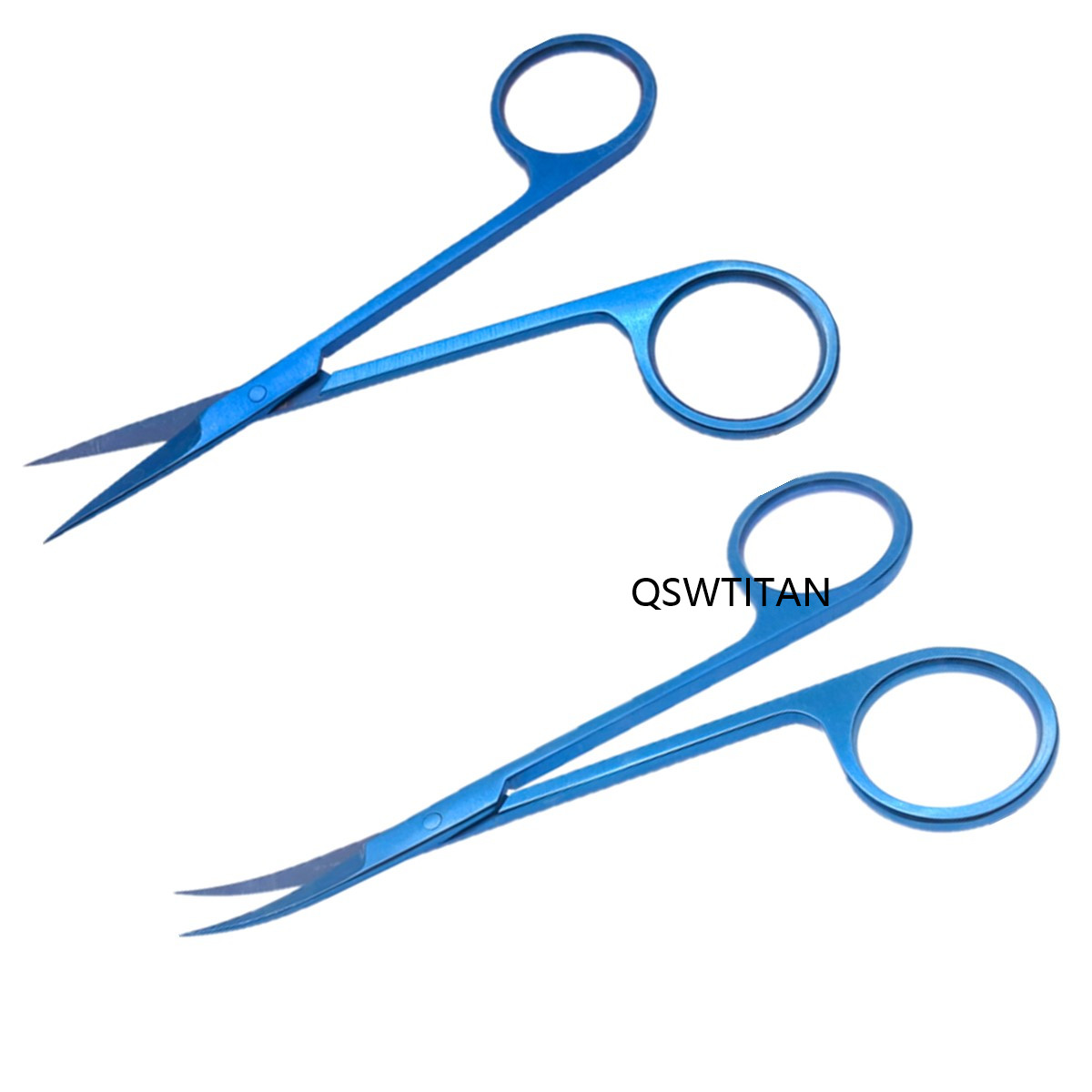 Ciseaux ophtalmiques à Iris, chirurgie oculaire, ciseaux pour couper les tissus, instrument chirurgical en titane, outil chirurgical pour animaux de compagnie, ciseaux à double paupière