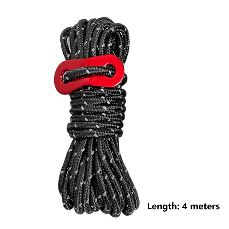 4M Outdoor Tentkoord Reflecterend Paracord Tenttouw Lichtgewicht Campingtouw Met Scheerlijnen Richter Spanner Pouch Voor Tent Tarp