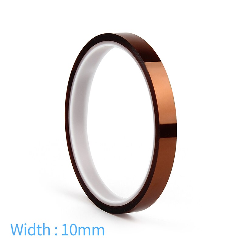 WNB 25m Heat Resistant Polyimide Tape One-side Self-adhesive High Temperature Thermal Protection Insulation Anti Static Film: 10mm