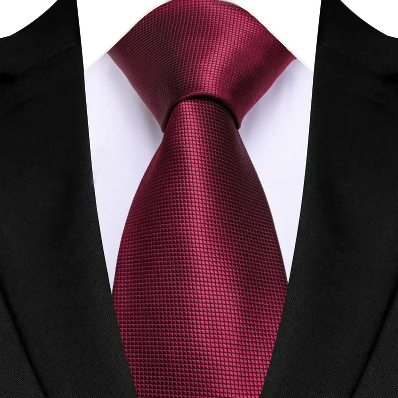 Cravate de luxe pour hommes, 8CM, couleur rouge, rayures à pois, couleur unie, Paisley, pour marié, tissée en Jacquard, pour fête d'affaires et de mariage: Orange