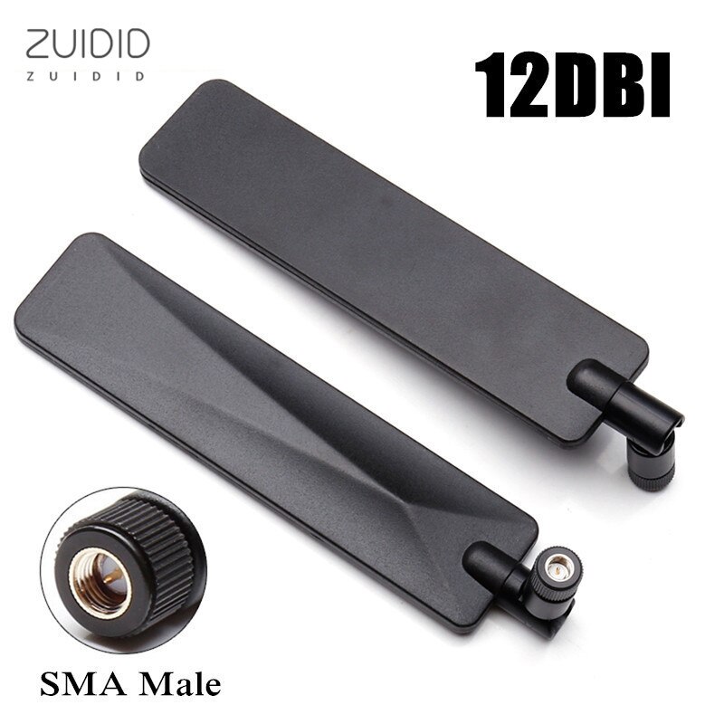 Omnidirectional High Gain Flat Paddle Router Antenna 12DBI GSM/3G/4G/LTE Foldable Glue Stick WIFI Antenna