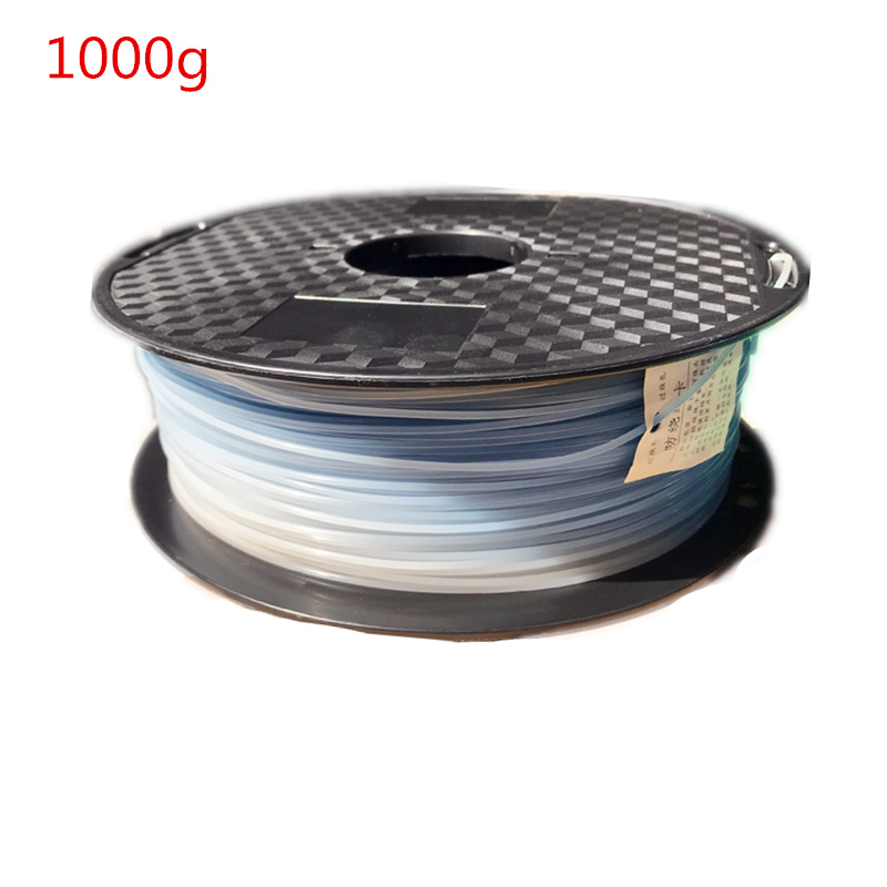 PLA 1.75mm 3D Printer Filament Change Color with Light 3D Printing Sublimation Material 1kg 500g 250g White to Pink/Yellow/blue: blue 1kg