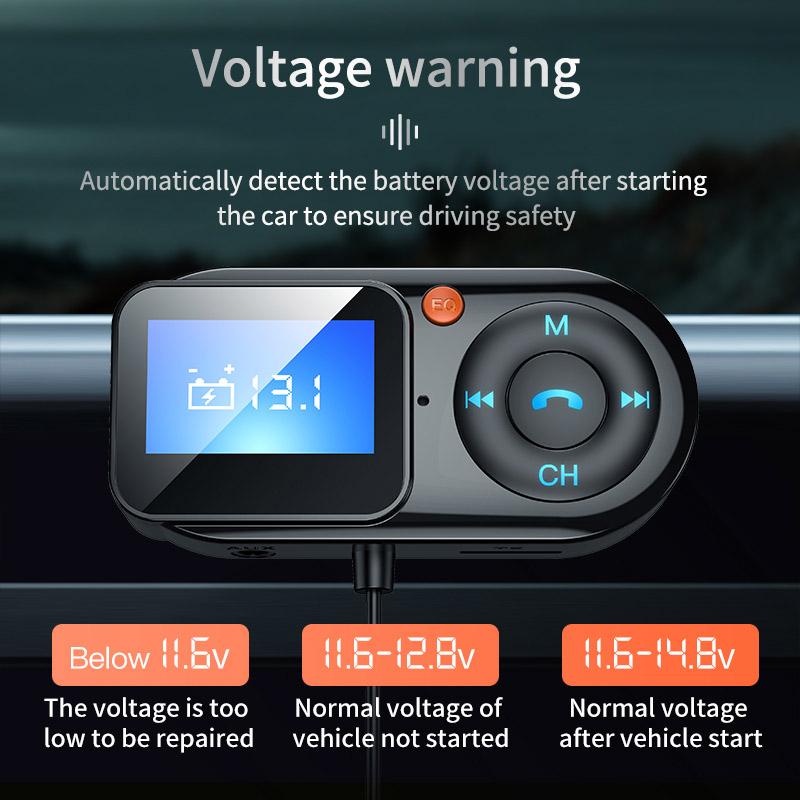 Lecteur MP3 pour voiture, modulateur Audio Aux, USB type-c, mains libres, Bluetooth, câble Flexible, transmetteur MP3 FM, accessoires de voiture
