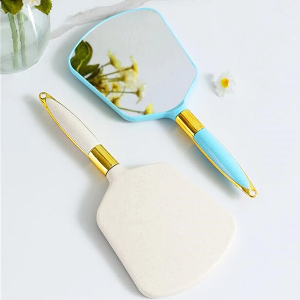 Espejo de mano para maquillaje Vintage para mujer, espejo de mano, tocador de salón de SPA, tocador de maquillaje con mango, espejo compacto para cosméticos