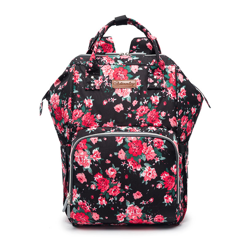 Ankommling2020 Style offres spéciales sac à couches étanche offres spéciales sac à couches imprimé à pois multi-fonctionnel: Peony Printed