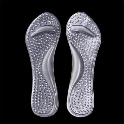 1Pair Women High Heel Arch Support Orthopedic Insoles Anti-slip Massaging Metatarsal Cushion Pad Shoes Accessories: transparent color