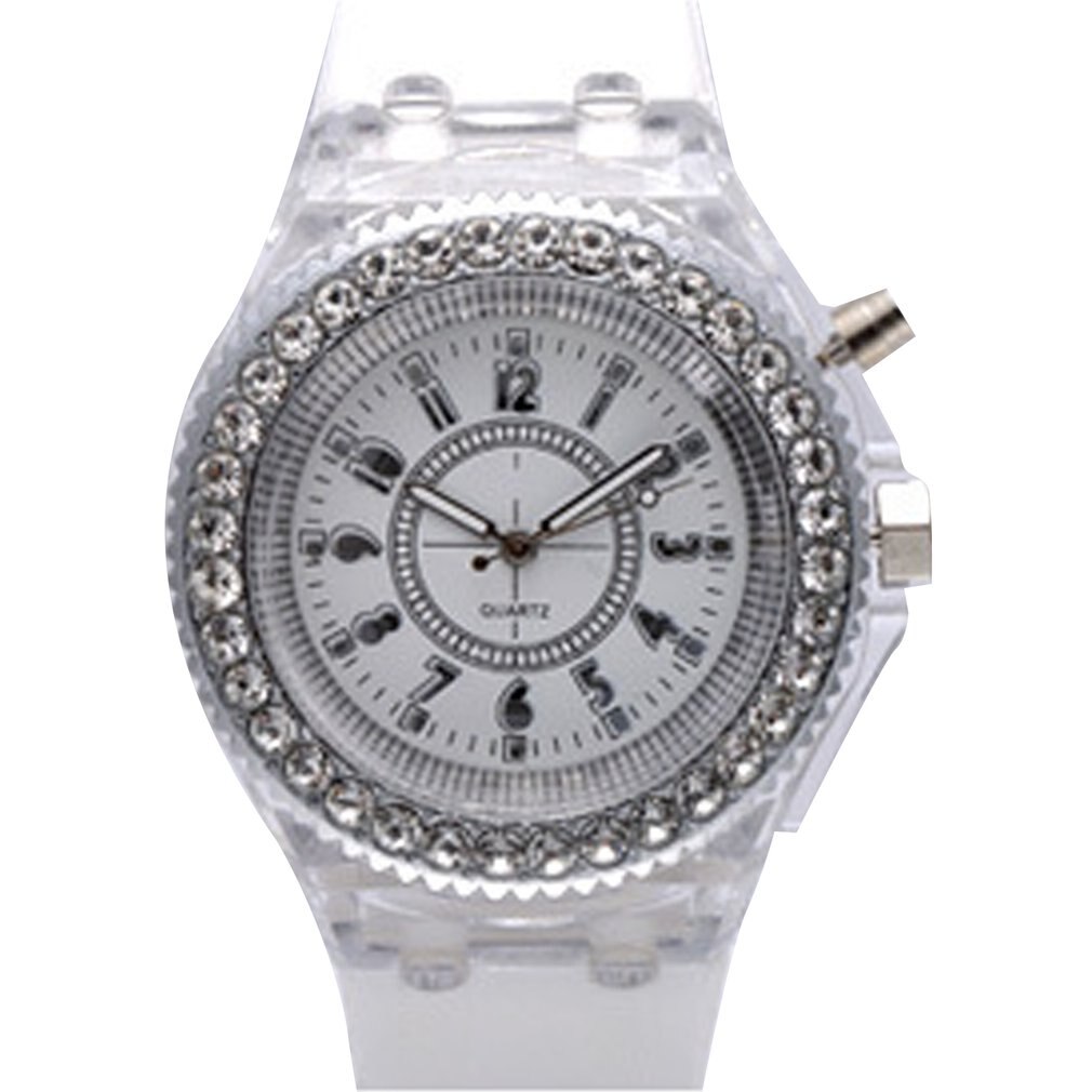 Led flitser lichtgevende horloges persoonlijkheid trends studenten geliefden gelei vrouwen herenhorloges 7 kleuren licht polshorloge kinderen: 1