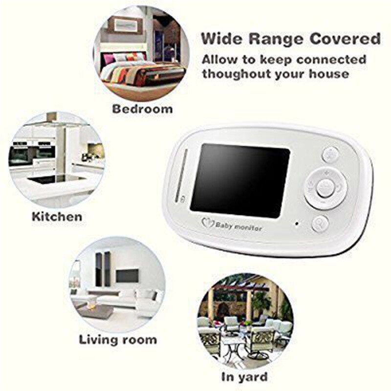 2.4G Baby Monitor Wireless Baby Monitor Care Two-Way Intercom Night Vision Temperature Display