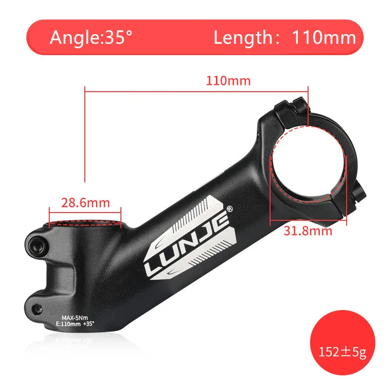 Ultralight Bike Stem 17 Degree Aluminium Alloy MTB Road Bicycle Stem 31.8mm 60/70/80/90/100/110 Mountain MTB Bicycle Power Parts