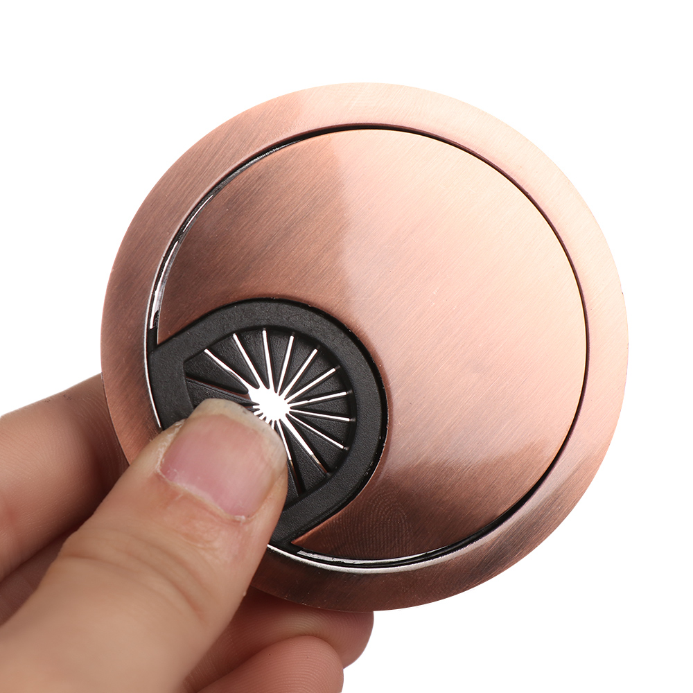 4Sizes Zinc Alloy Cable Outlet Port Desk Wire Hole Cover Surface Line Box Hardware for Computer Tidy Grommet Table