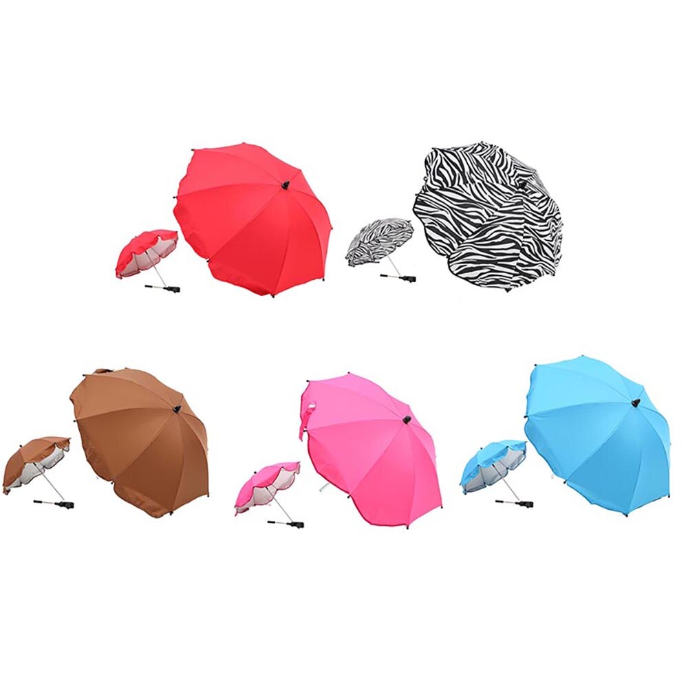 1pcs Adjustable Stroller Umbrella Rain UV Protection Baby Pram Pushchair Sun Shade Parasol With Universal Clamp