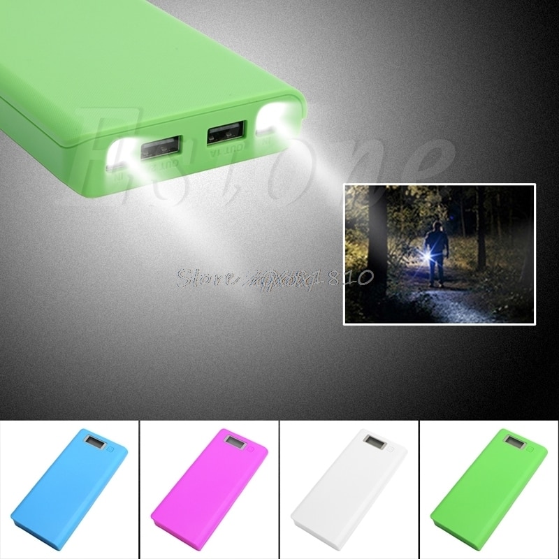 DIY USB Mobile Power Bank Charger Case Pack 8Pcs 18650 Battery Holder Case for Phone Whosale