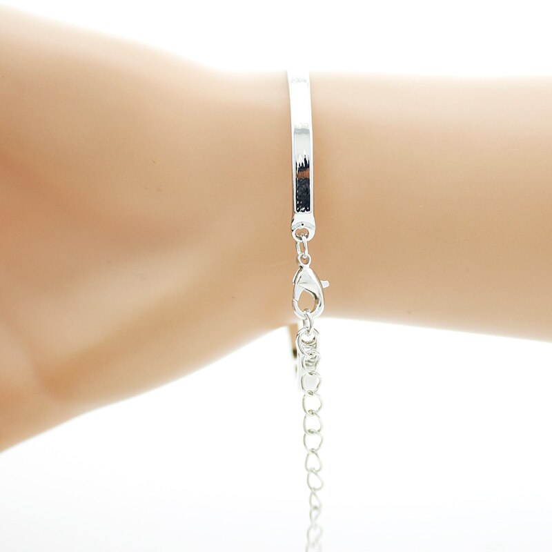 TAFREE black heart Je T'aime Maman charm bangles love Papa Glass Cabochon bracelets jewelrys for father and mather NT111