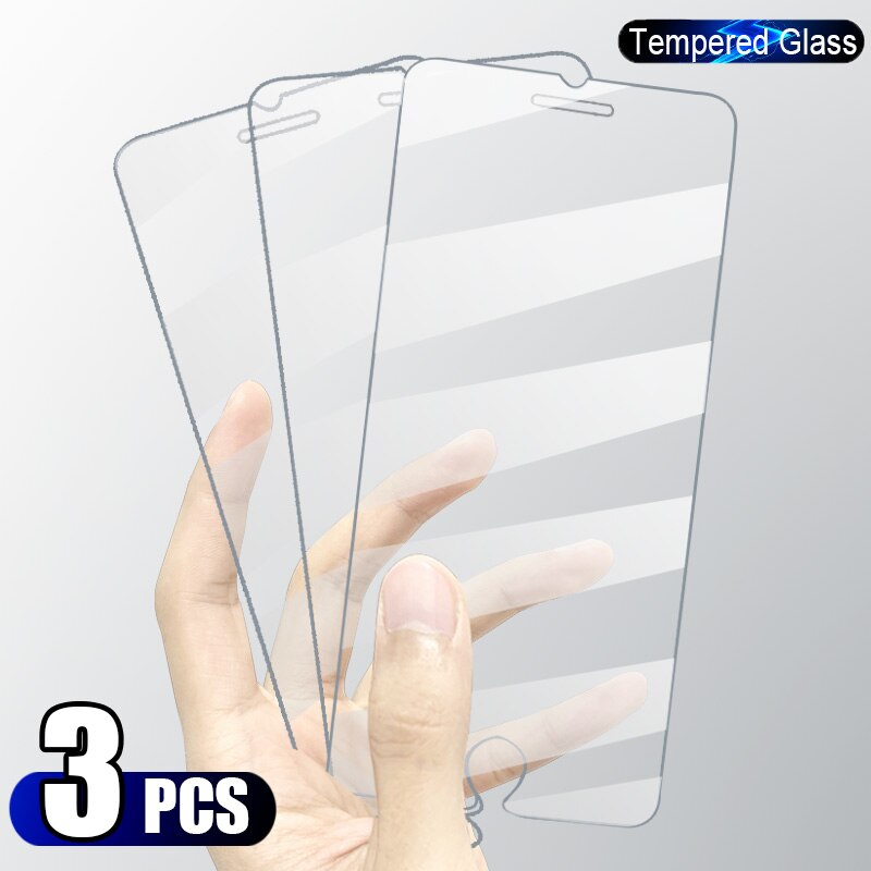 3 STKS Volledige Cover Gehard Glas Op de Voor iPhone 7 8 6 Plus 14 Screen Protector Op iPhone X XR XS MAX SE 11 12 13 14 Pro Glas