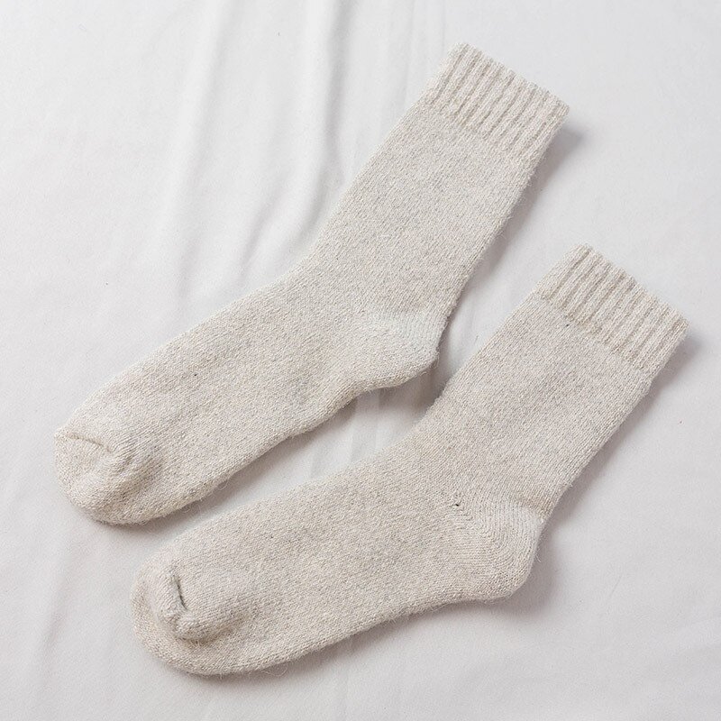 Calcetines de lana súper grueso para hombre, calcetines masculinos cálidos de invierno, calcetines de lana lisa, calcetines Hipster para deporte en casa para Otoño e Invierno: A-9
