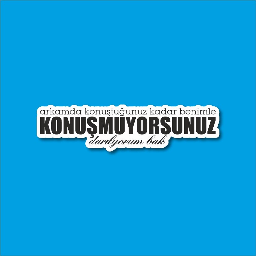 Darılıyorum Laptop En Telefoon Sticker-Decal Max.8cm