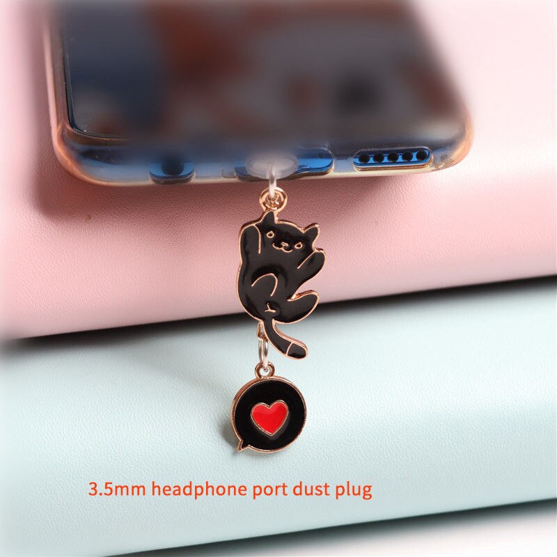 Leuke Poort Opladen Stof Plug Charme Kawaii Anti Stof Plug Kawaii Kat Stof Bescherming Telefoon Oplader Stekkers Stopper Voor Iphone jack: Jack-G