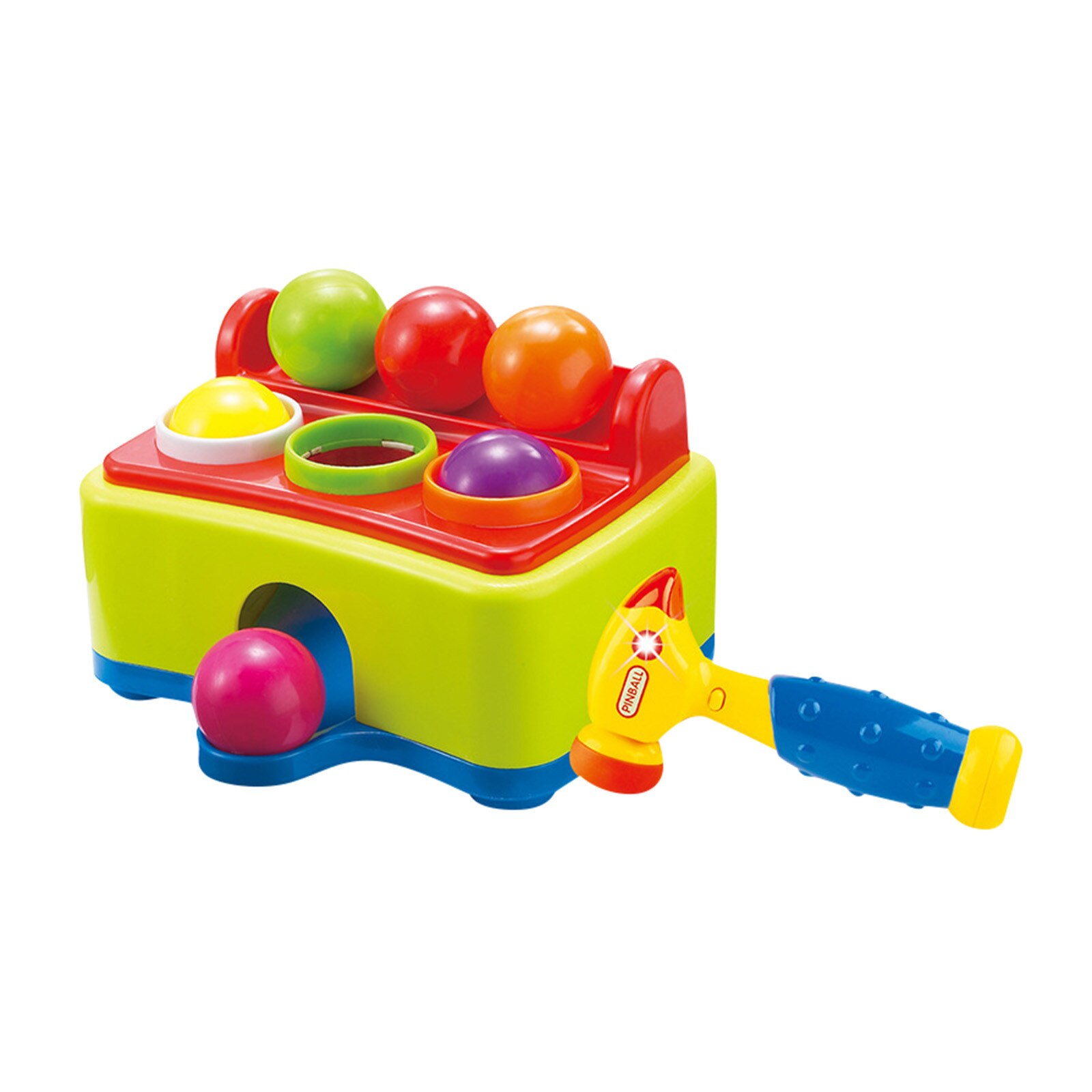 1 Juego de madera martillo bola caja para martillar juego juguetes para niños divertido martillo de bola golpeando Musical martillo Bola de juguetes educativos