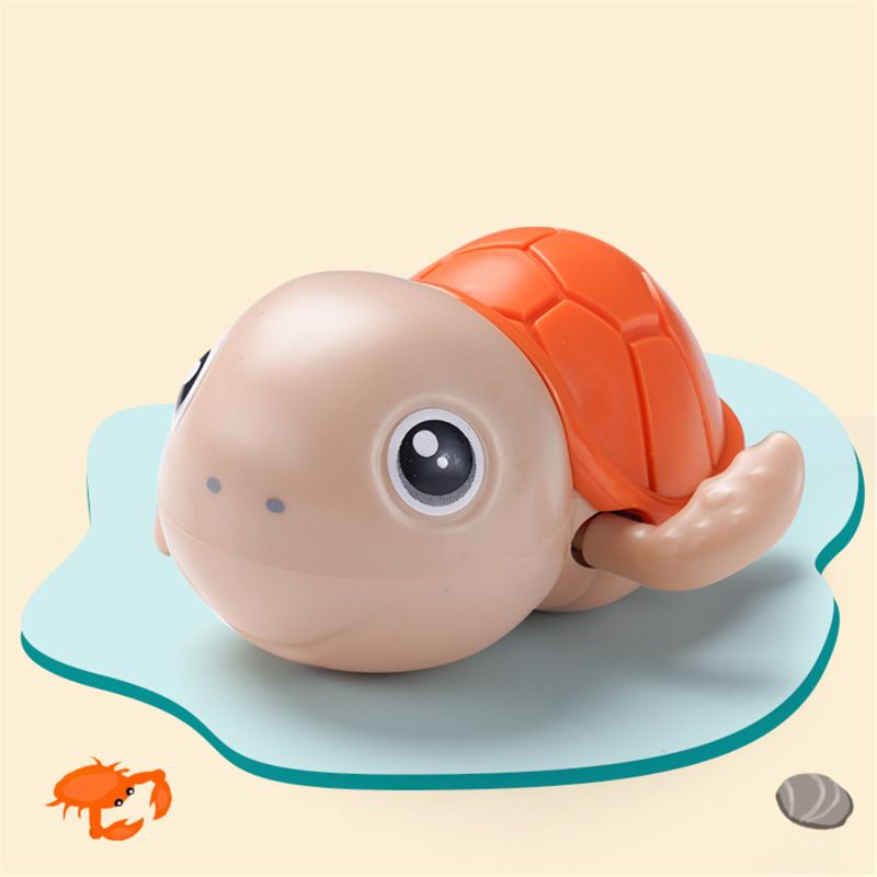 Juguete de agua clásico para bebé, tortuga enrollada, cadena mecánica, juguetes de baño de playa para niños, novedad, 2. ª generación, 1 unidad: A