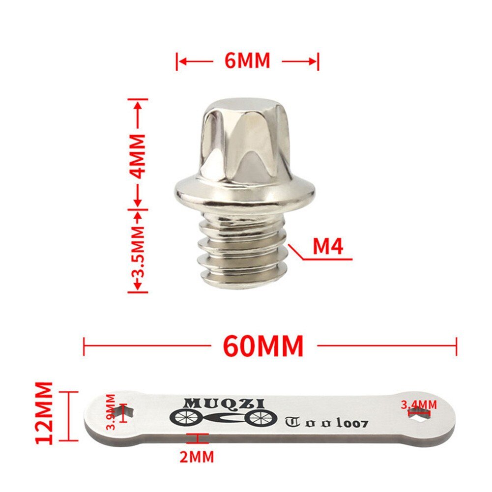 Tornillos de repuesto para Pedal de bicicleta, juego de tornillos de bicicleta hexagonales M4, antideslizantes, para ciclismo de montaña o carretera, 50 Uds.