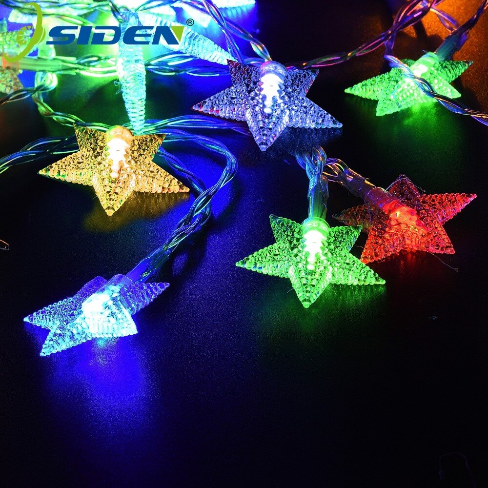 Fairy Lights 3AA Battery Powered Star Shaped Theme LED String 2M 5M 10M Christmas Wedding Decoration Party Lighting