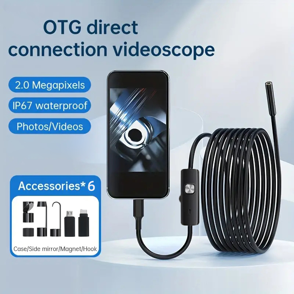 Caméra d'inspection endoscopique HD1920P, Mini caméra d'inspection de Type C IP67, Endoscope de canalisation d'égout de voiture pour Android IOS iphone