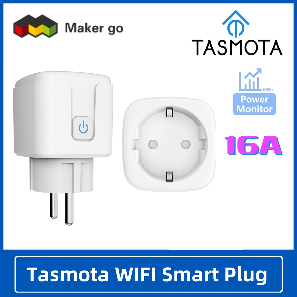 Der TASMOTA-WLAN-Stecker funktioniert mit der Stromverbrauchsüberwachung 16 A von Angelegenheit Heimat Assistent