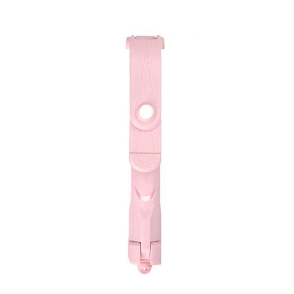 Trépied Selfie bâton téléphone portable Vertical et Horizontal vidéo Selfie bâton poche pliant téléphone pince rotation de 270 degrés: pink