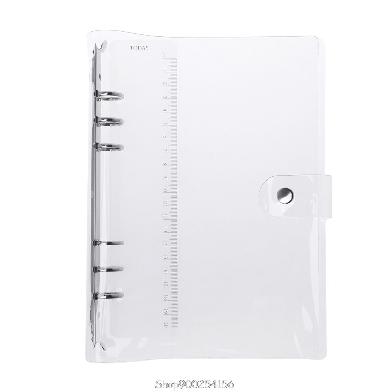 Binder Notizbuch - Transparent Ringbuchhülle 6 Runde Soft PVC Notebook Ringbuch, Nachfüllbar, Binder Tagebuch mit A5-Füllpapier Ringbuch mit Teiler für Büro Schule Journal Buch