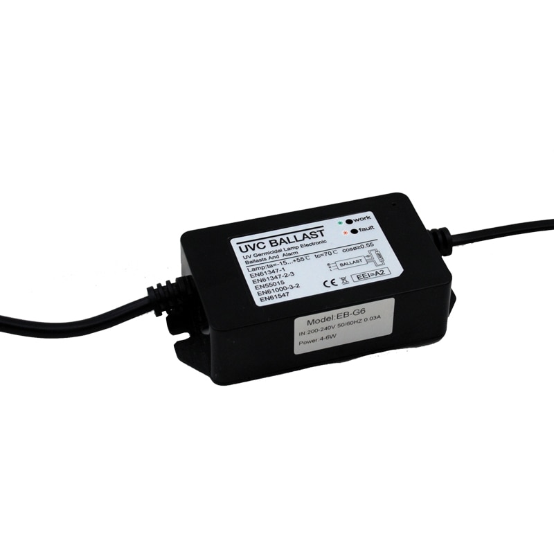 Balastro de desinfección UV, 4W a 6W, EB-G06