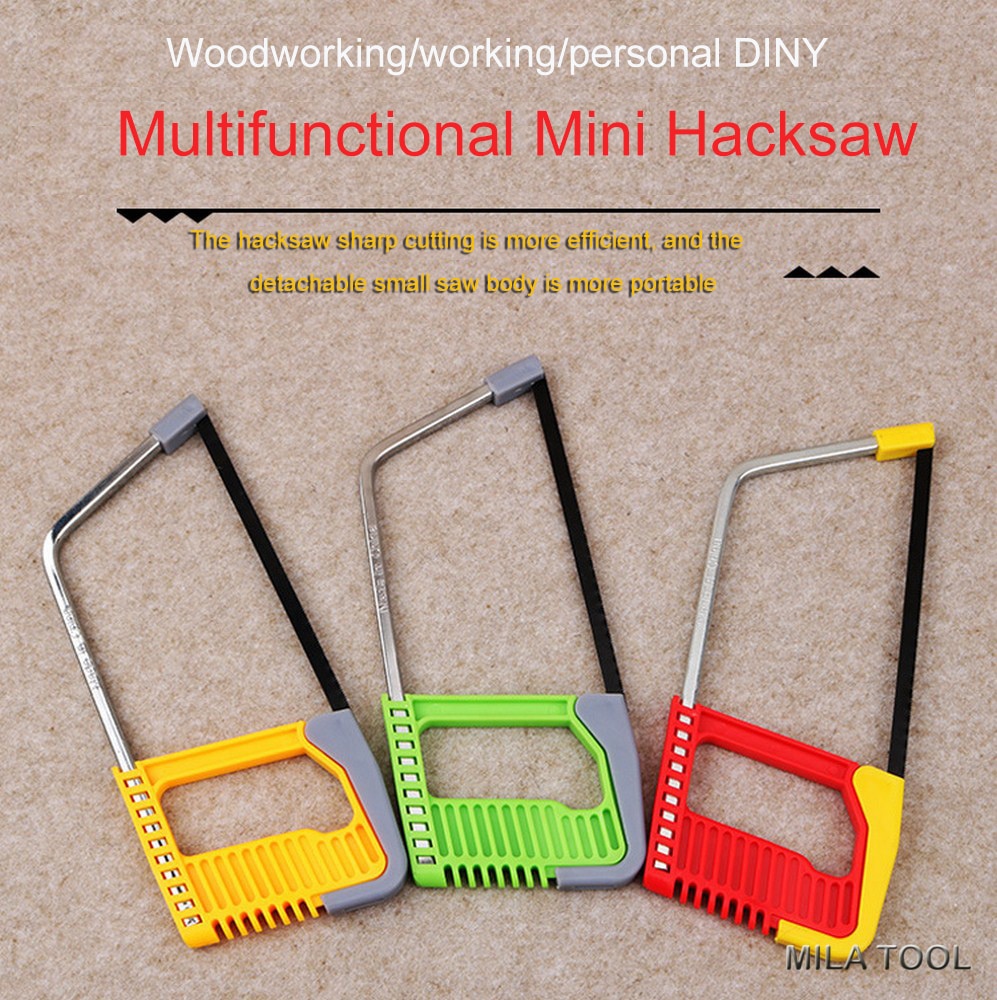 Multifunctional Mini Hacksaw Detachable Small Saw Woodworking Universal Hand Saw DIY for Wood Glass Ceramic Tile Metal Saw