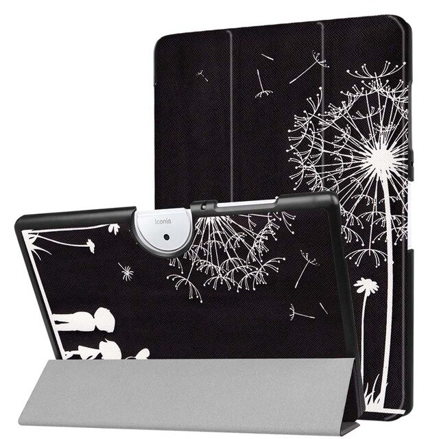 3in1 Magnetic Protective Cover Print Folio Stand PU Leather Case For Acer Iconia One 10 B3-A40 B3 A40 10.1'' Tablet +Film+Pen: color1