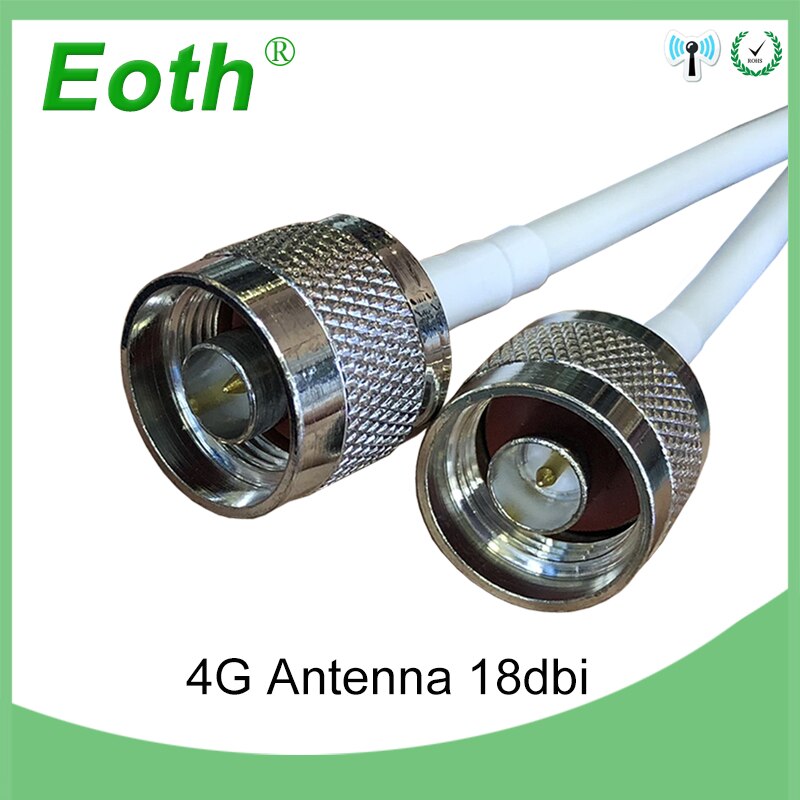 Antena externa direcional aérea do mimo do ganho alto 18dbi 698-2690 mhz 4g do painel exterior masculino da antena n de 4g lte para o roteador sem fio