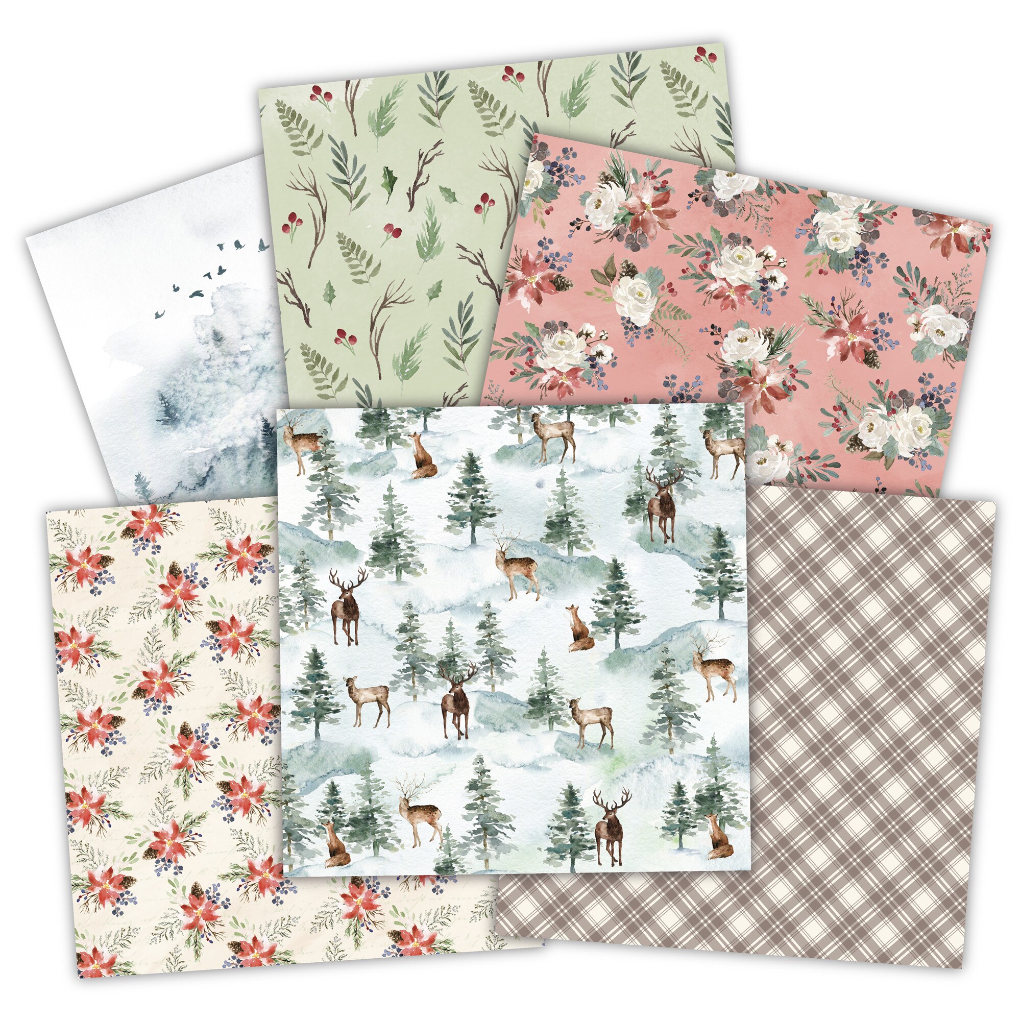 DIY happy deer Scrapbooking paper pack of 24sheets handmade craft paper craft Background pad
