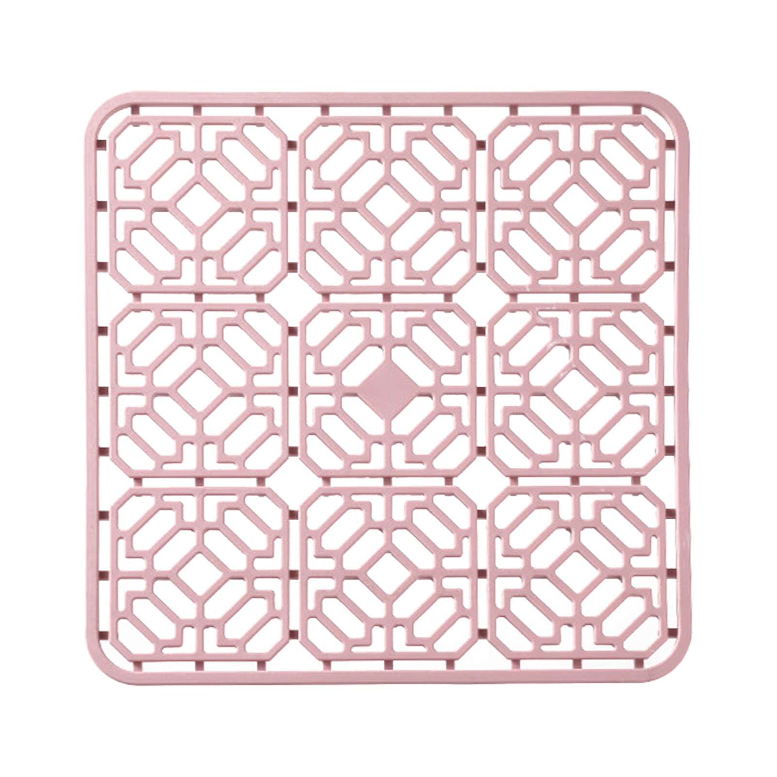 Küche Netz Edelstahl Waschbecken Schutz Matte Wärme Beständig Silikon Pad Ablauf Isolierung Pad Schüssel Schüssel Keramik Boden Trocknen: Rosa / 40cmx27cm