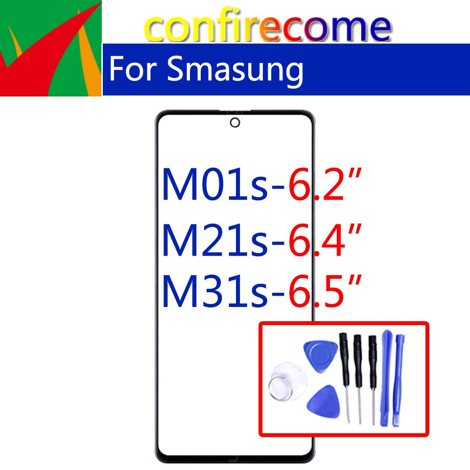 Für Samsung Galaxis M01S M21S M31S berühren Bildschirm Vorderseite Glas Tafel LCD äußere Anzeige Objektiv Ersatz