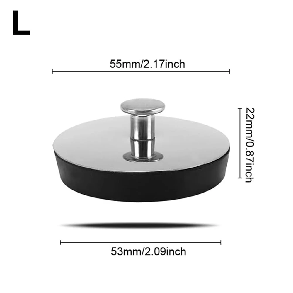 Tapón de fregadero de cocina, tapón de goma de acero inoxidable, tapones de drenaje duraderos para lavabo de baño, accesorios universales de cocina, 3/1 Uds.: Verde claro / 76mm