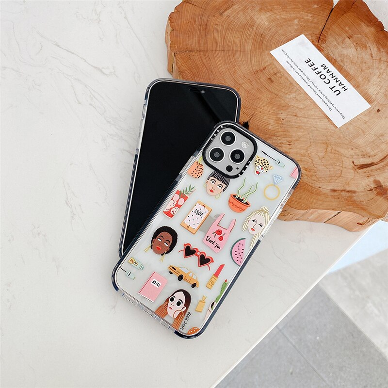 Fashion trend girl make up custodia morbida in silicone per apple iphone 6 6S 7 8 plus 11 Pro X XS XR MAX 12 MiNi SE 2020 cover coque