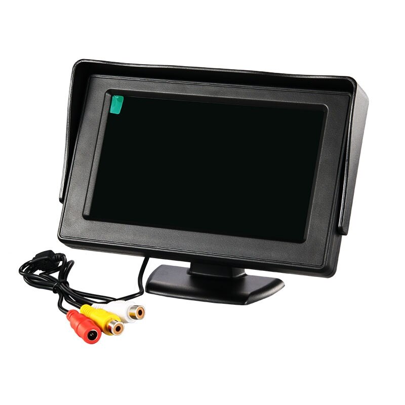 4.3 ''innch Kleur TFT LCD DC 12V Auto Monitor Achteruitrijcamera Hoofdsteun Display met 2 Kanalen Video-ingang voor DVD VCD Achteruitrijcamera
