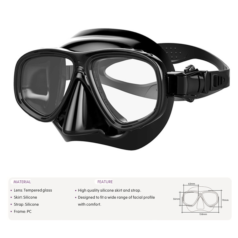 Scuba Diving Masks Snorkeling Goggles for Adult Anti-Fog Scuba Goggles Glasses Underwater Swimming Pool Equipment